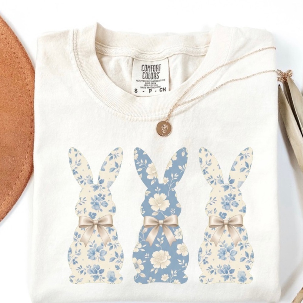 NEW Comfort Color Cute Bunny Graphic Tee, Oversized Shirt S-3X